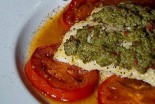 Culinary CPR: Castelvetrano Olive Tapenade Crusted Chilean Sea Bass with Yellow, Red &amp; Orange Cherry Tomato Escabeche